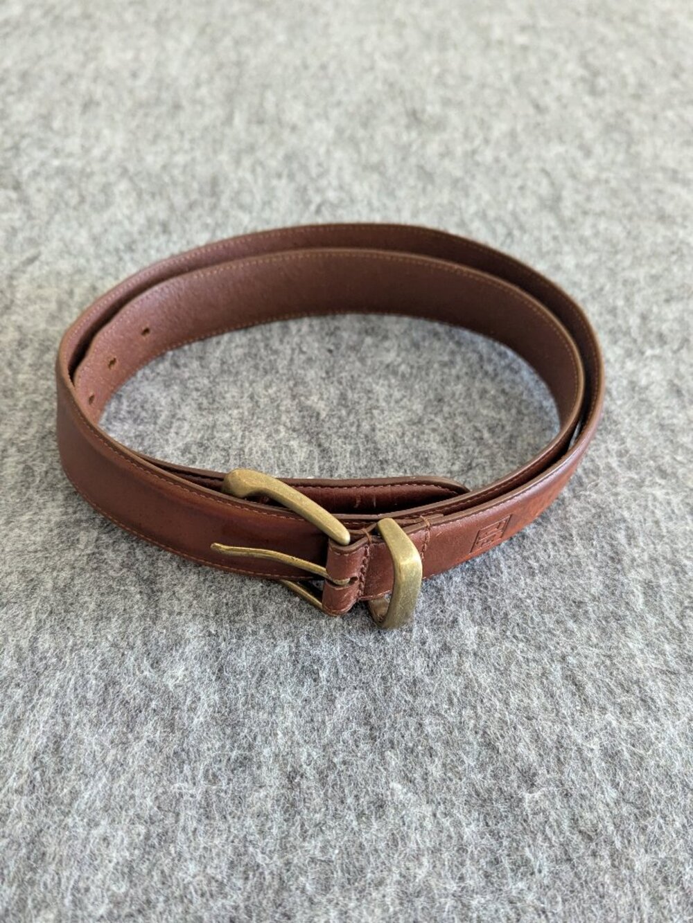 Lauren Ralph Lauren Mens Genuine Leather Belt Brown Size 40